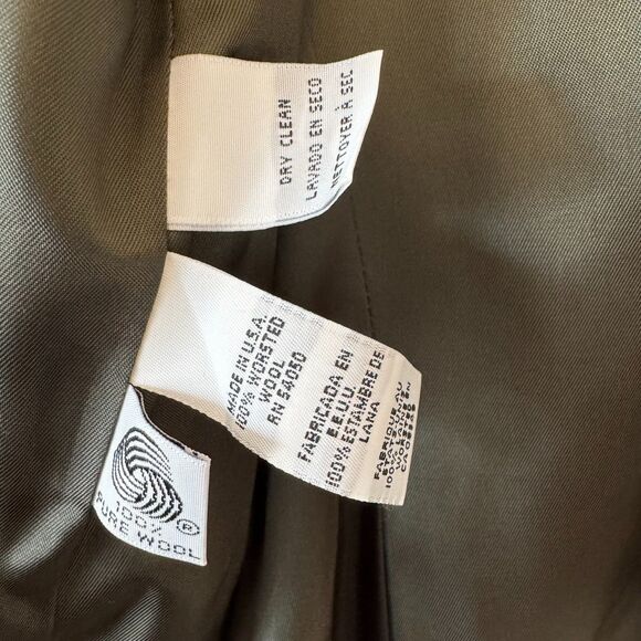 Jones New York Dark Green Wool Blazer Size 8 - Picture 7 of 7